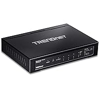 TRENDnet 6-port Gigabit Poe+ Switch, TPE-TG611, 4 X Gigabit Poe+ Ports, 1 X Gigabit Port, 1 X SFP Slot, Supports 100/1000Base-FX Fiber SFP Modules, Ethernet Desktop Network Switch, Lifetime Protection