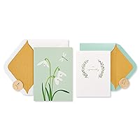 Papyrus Sympathy Cards with Envelopes, Crocus and Peace (2-Count)