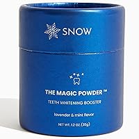 Snow Teeth Whitening Magic Powder - Teeth Whitening Kit Supplement, Adds Whitening Effects to Any Toothpaste, Oral Care Product with Calcium Carbonate for White Teeth, Lavender & Mint Flavor, 1.2-oz Snow Teeth Whitening Magic Powder - Teeth Whitening Kit Supplement, Adds Whitening Effects to Any Toothpaste, Oral Care Product with Calcium Carbonate for White Teeth, Lavender & Mint Flavor, 1.2-oz
