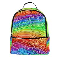 Travel Backpack,Work Backpack,Back Pack,Colorful Stripes Texture,Backpack
