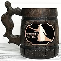You Shall Not Pass Mug 17oz Gandalf Personalized Lord Rings Gift Wooden Beer Stein Christmas Gifts. Anniversary Gift for Husband Gifts For Dad Birthday Gifts For Him Beer Tankard K672