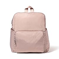 Baggallini Women's Carryall Packable Backpack, Ballet Pink