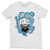 Graphic Tees Medusa Design Printed 1 Powder Blue Sneaker Matching T-Shirt