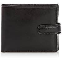 Visconti Men's Luxury Leather Wallet By Monza Collection In Italian - Gift Boxed Onesize Black