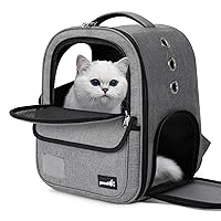 Cat Carrier Backpack, Breathable Pet Carrier With Multi-entrance, Front Pack for Kitten, Puppy, Small Pets, Pet Carrier bag for Travel, Hiking