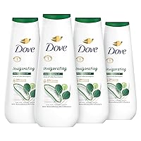 Body Wash Invigorating With Aloe & Eucalyptus 4 Count For Dry Skin Refreshes and Invigorates Skin 20 oz