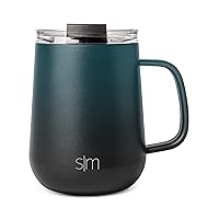 Simple Modern Travel Coffee Mug with Lid and Handle | Reusable Insulated Stainless Steel Coffee Tumbler Tea Cup | Gifts for Women Men Him Her | Voyager Collection | 12oz | Moonlight