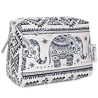Narwey Small Makeup Bag for Purse Travel Makeup Pouch Mini Cosmetic Bag for Women (Elephant, Small)