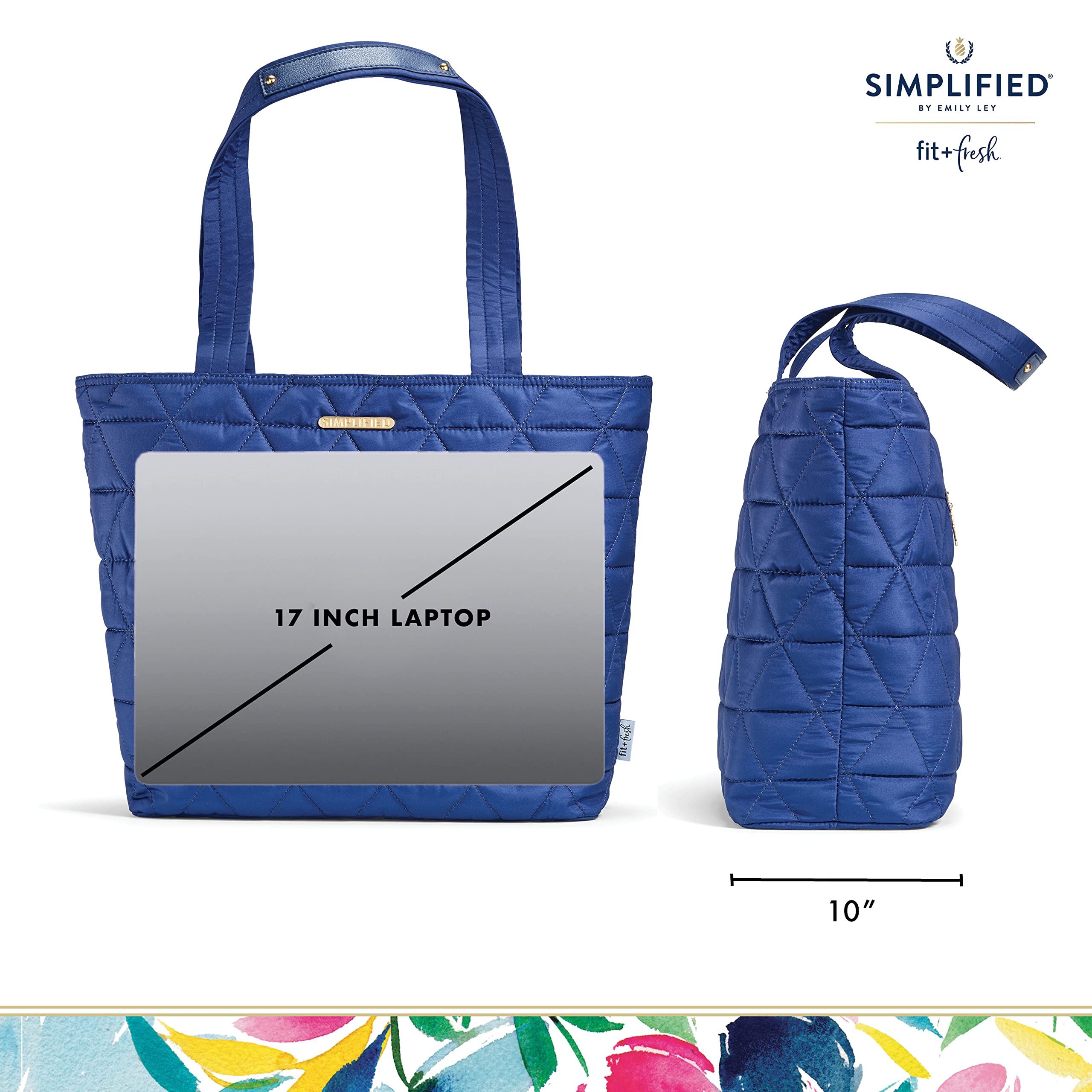 Fit + Fresh Metro Tote 2-in-1 Quilted Multi-Purpose Travel Bag
