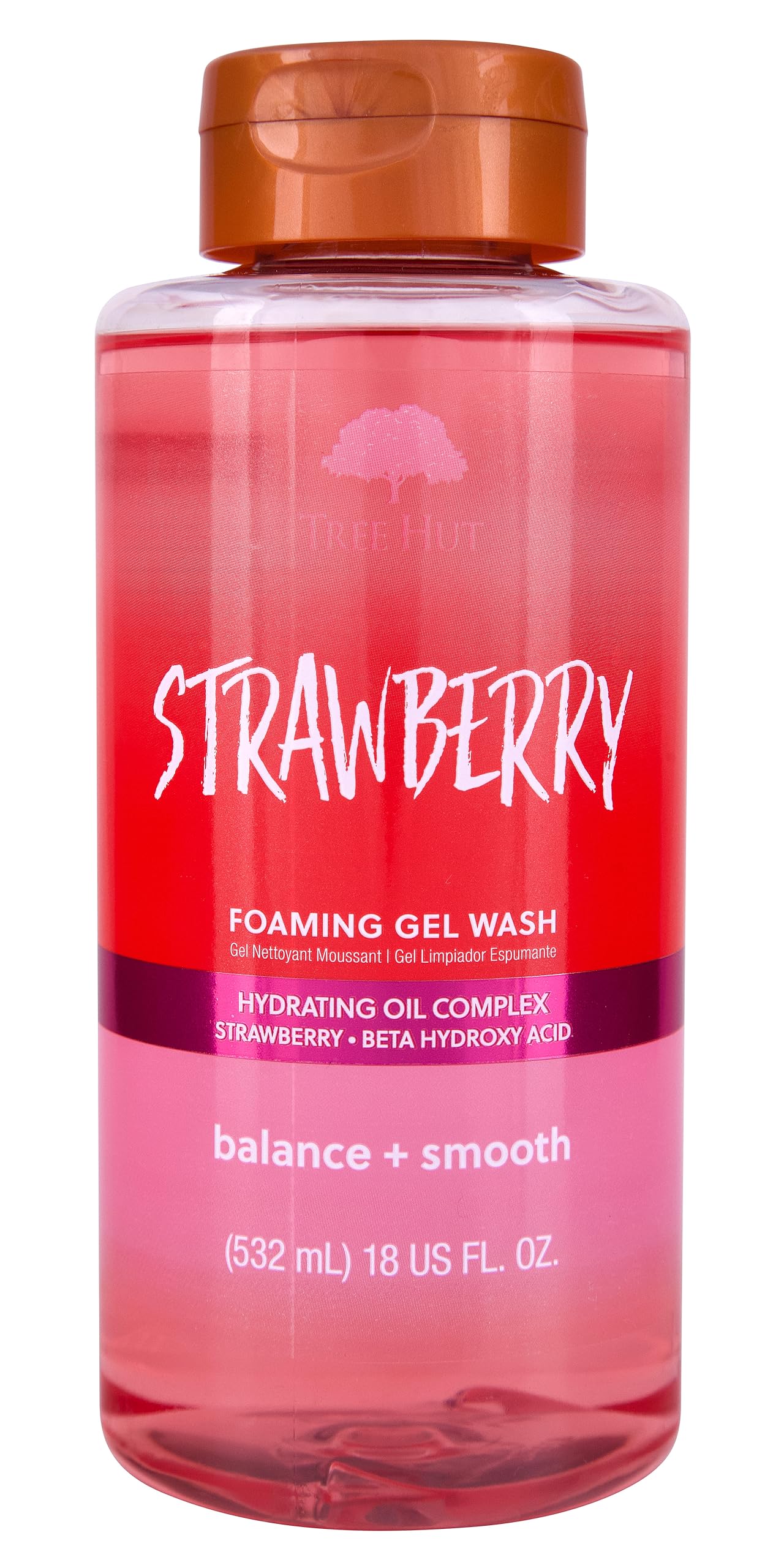 Tree Hut Strawberry Balance & Smooth Foaming Gel Wash, 18 oz
