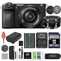 Sony Alpha a6700 Mirrorless Camera with 16-50mm Lens Bundle with Extra Battery and Charger Kit + 64GB SD Card & More | Sony Alpha 6700