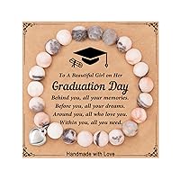HGDEER 2024 Natural Stone Graduation Gifts for Women/Girls with Gift Message Card, Suitable As a Gifts for Sister Friend Daughter Granddaughter Niece