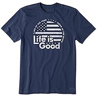 Life is Good Men's American Flag Circle