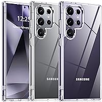Oterkin for Samsung Galaxy S24 Ultra Case Clear, [20X Anti-Yellowing] S24 Ultra Case with [Built-in 4 Airbags][10FT Military Grade Protection] [Crystal Transparent Slim] S24 Ultra Phone Case (Clear)