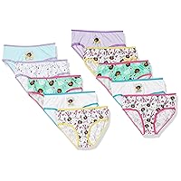 Girls' Amazon Exclusive Pack 100% Combed Cotton 10-Pack Underwear in Sizes 4, 6 and 8
