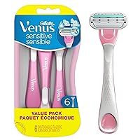 Sensitive Women's Disposable Razors - 6 Pack