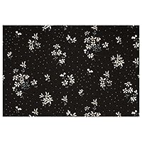 Seamless Floral On Dark Placemats, Set of 6 Table Mats for Dining Tables, 12×18 Inches Anti-Skid Heat Resistant Kitchen Table Place Mats