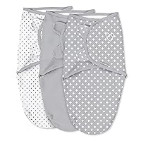 SwaddleMe by Ingenuity Original Swaddle - Size Small/Medium, 0-3 Months, 3-Pack (Criss Cross Polka Dot)