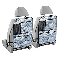 1703580102330 Kick Mats Back Seat Protector Waterproof Car Back Seat Cover for Kids Backseat Organizer with Pocket Protect from Dirt Scratches, 2 Pack, Car Accessories