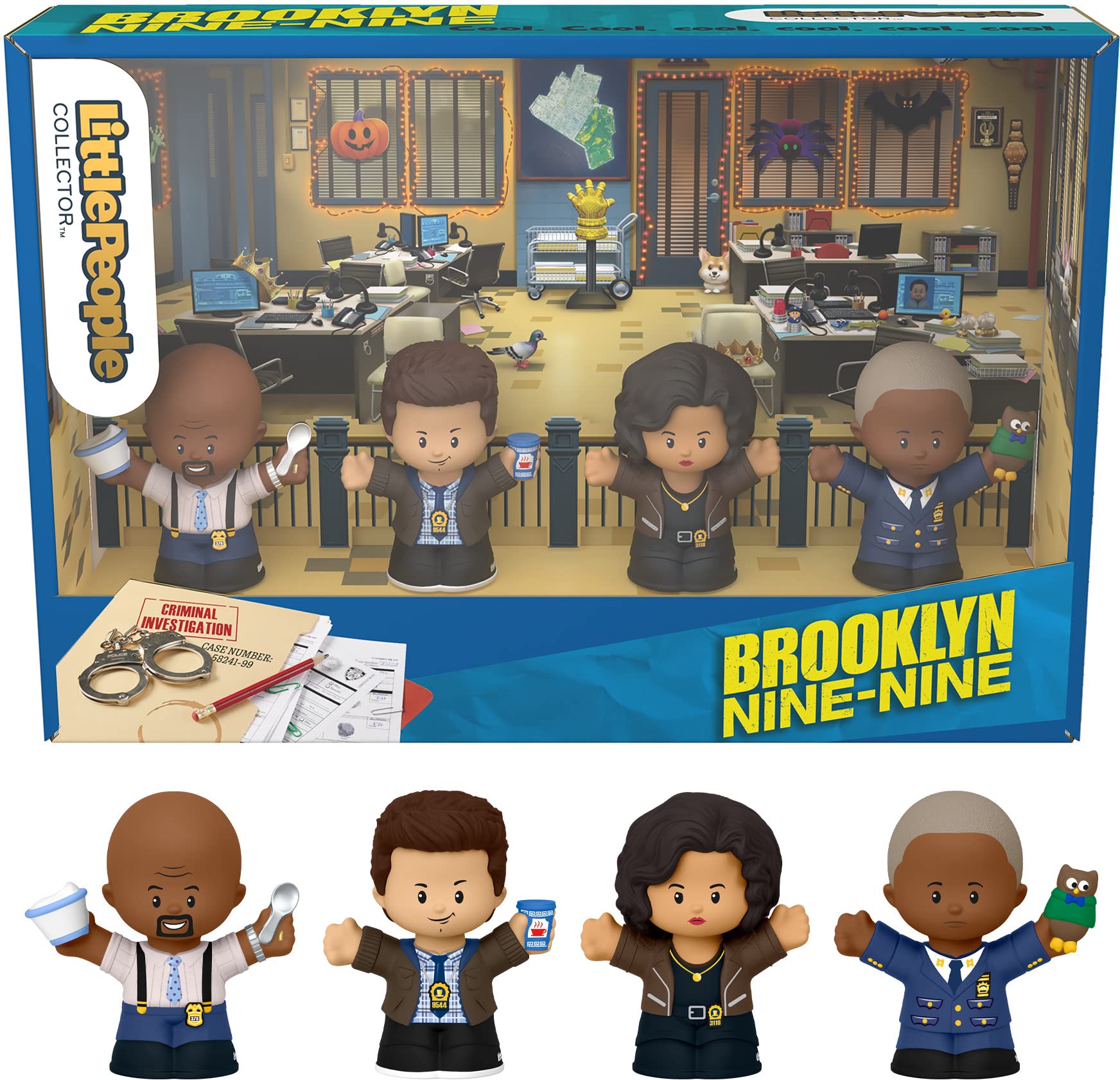 Little People Collector Brooklyn Nine-Nine TV Series Special Edition Set in Display Gift Box for Adults & Fans, 4 Figures