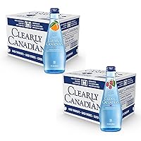 Clearly Canadian Raspberries Are Peachy Bundle, Combine The Boldness Of Raspberry With The Warmth Of Orchard Peach, 24 Bottles (325mL Each)