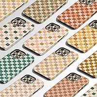 Custom Initials Retro Checkerboard Watercolor Personalized Name Case, Designed ‎for iPhone 15 Plus, iPhone 14 Pro Max, iPhone 13 Mini, iPhone 12, 11, X/XS Max, ‎XR, 7/8‎