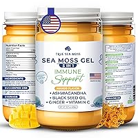 TrueSeaMoss Wildcrafted Irish Sea Moss Gel - Made with Organic Raw Seamoss - Dried Seaweed, Rich in Minerals, Proteins & Vitamins, Vegan-Friendly - Supports Health - Made in USA (5 in 1, Pack of 1)