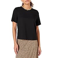 Amazon Essentials Women's Regular-Fit Georgette Short Sleeve Top