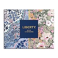 Galison Liberty Floral Notecard Set, 16 Cards, 17 Envelopes Included – Assorted Greeting Cards with Gorgeous Floral Designs, Blank Inside for All Occasions, Sturdy Storage Drawer Box Included