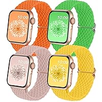 Braided Straps Compatible with Apple Watch Strap 38 mm 40 mm 41 mm 42 mm 44 mm 45 mm 49 mm for Women Men, Stretchy Adjustable Braided Watch Strap for iWatch Series 8 7 6 5 4 3 2 1 Ultra SE