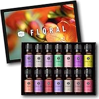 Fragrance Oil Floral Set | Violet, Rose, Freesia, Jasmine, Lilac, Gardenia, Lily, Woodbine, Azalea, Ylang Ylang, Sweet Pea, Plumeria, Lavender, Bamboo Candle Scents for Candle Making