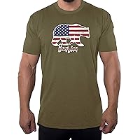 Bearica American Flag Men's 4th of July Shirts, Patriotic Shirts for Men