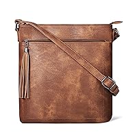 Crossbody Purses for Women, Premium Vagan Leather Crossbody Bag, Adjustable Strap Lightweight Shoulder Bag with Tassel