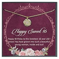 Sweet 16 Birthday Gift Idea, 16th Bday Gift Girl Necklace, Sweet 16 Necklace, Gift for 16 Year Old Girl, Sweet Sixteen Jewelry