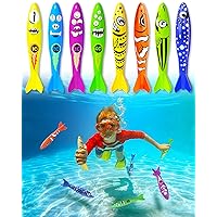 Benresive 8 Pcs Pool Toys for Kids Ages 4-8, Swimming Pool Toys, Summer Underwater Pool Toys for Kids Ages 8-12, Training Diving Swim Toys, Diving Pool Toys Gift Set for Kids, Fun Pool Toys for Teens