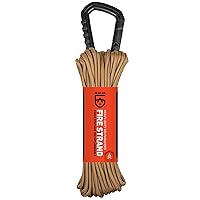 GEAR AID Fire Strand 550 Paracord, 7 Strand Tinder Cord for Camping and Survival, Coyote, 50 ft