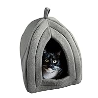 Cat House - Indoor Bed with Removable Foam Cushion - Pet Tent for Puppies, Rabbits, Guinea Pigs, Hedgehogs, and Other Small Animals by PETMAKER