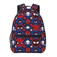Spider Backpack 15.6 Inch Backpacks Boys Superhero Bookbag Lightweight Casual Daypack Travel Bag (Red)