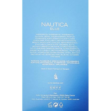 Nautica Blue Eau de Toilette Spray, 3.4 Ounce