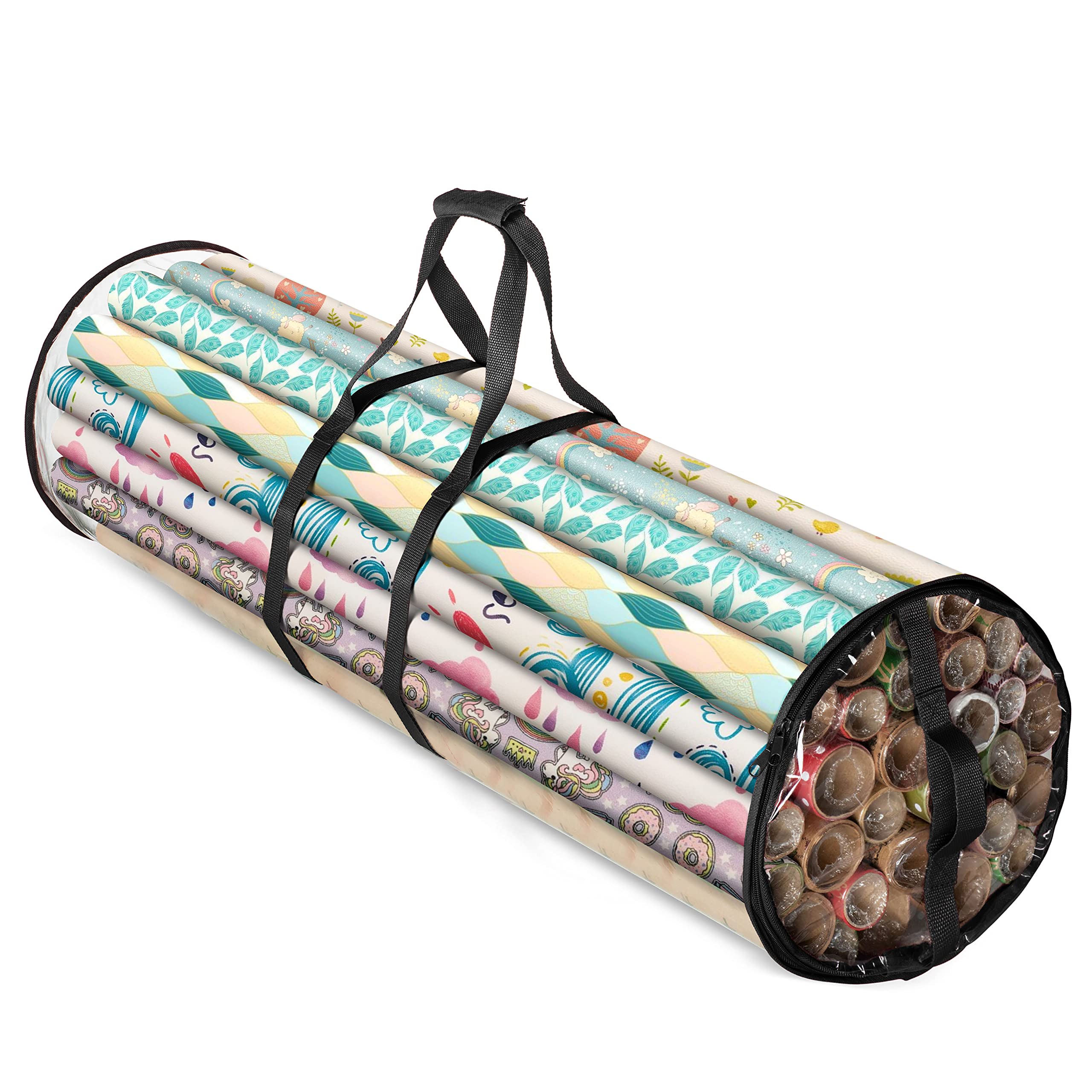 ZOBER Wrapping Paper Storage Container - Fits 14 to 20 Standard Rolls Up to 40