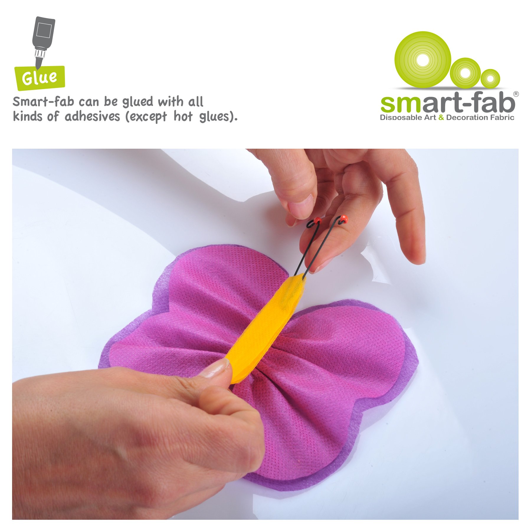 Smart-Fab Disposable Fabric, 12 x 18 Sheets, Assorted, 270/Pack, Perfect for Schools, Classrooms, Crafts, Art, Bulletin Boards, Sew, Draw, Paint it, Unique Non Woven Material (SFB238121827099)