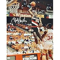 Clyde Drexler Signed Autographed 16x20 Photo JSA Authen Portland Trail Blazers 6 - Autographed NBA Photos