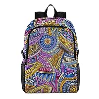 ALAZA Abstract Tribal Ethnic Geometric Hiking Backpack Packable Lightweight Waterproof Dayback Foldable Shoulder Bag for Men Women Travel Camping Sports Outdoor