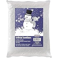 Prextex Artificial Snow 10 Ounces Fake Snow Decoration for Winter Displays, Snow for Christmas Village - Artificial Snow for Holiday Décor, Flocked Christmas Trees Snowflakes, Christmas Snow Crafts