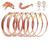 230Feet Dead Soft Copper Wire 18/20/22/24/26/28 Gauge Round Copper Wire Solid Bare Copper Wire Craft Wire for Jewelry Making(Rose Gold)