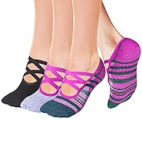 Yoga Socks Non Skid with Grips Barre Pilates Socks for Women Girls