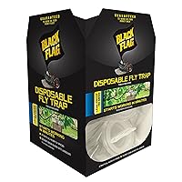Black Flag Disposable Fly Trap, Attracts All Major Fly Species , 12 Pack
