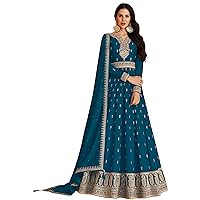 Womens Georgette Embroidered Party Wear Anarkali Gown with Dupatta