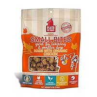 PLATO Small Bites Dog Treats, Natural Bite Sized Real Meat & Chicken Flavor, Grain Free & High in Protein, Air Dried Authentic Ingredients, 2 Calories Per Treat, Made in the USA, 6 Ounces