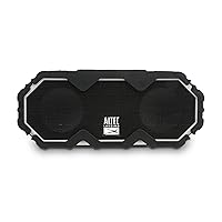 Altec Lansing Mini LifeJacket Jolt Bluetooth Speaker with Qi, Wireless, Waterproof, Portable, Speakers, Loud Volume, Strong Bass, Rich Stereo System, Microphone, 16 Hour Battery, 100 ft Range, Gray